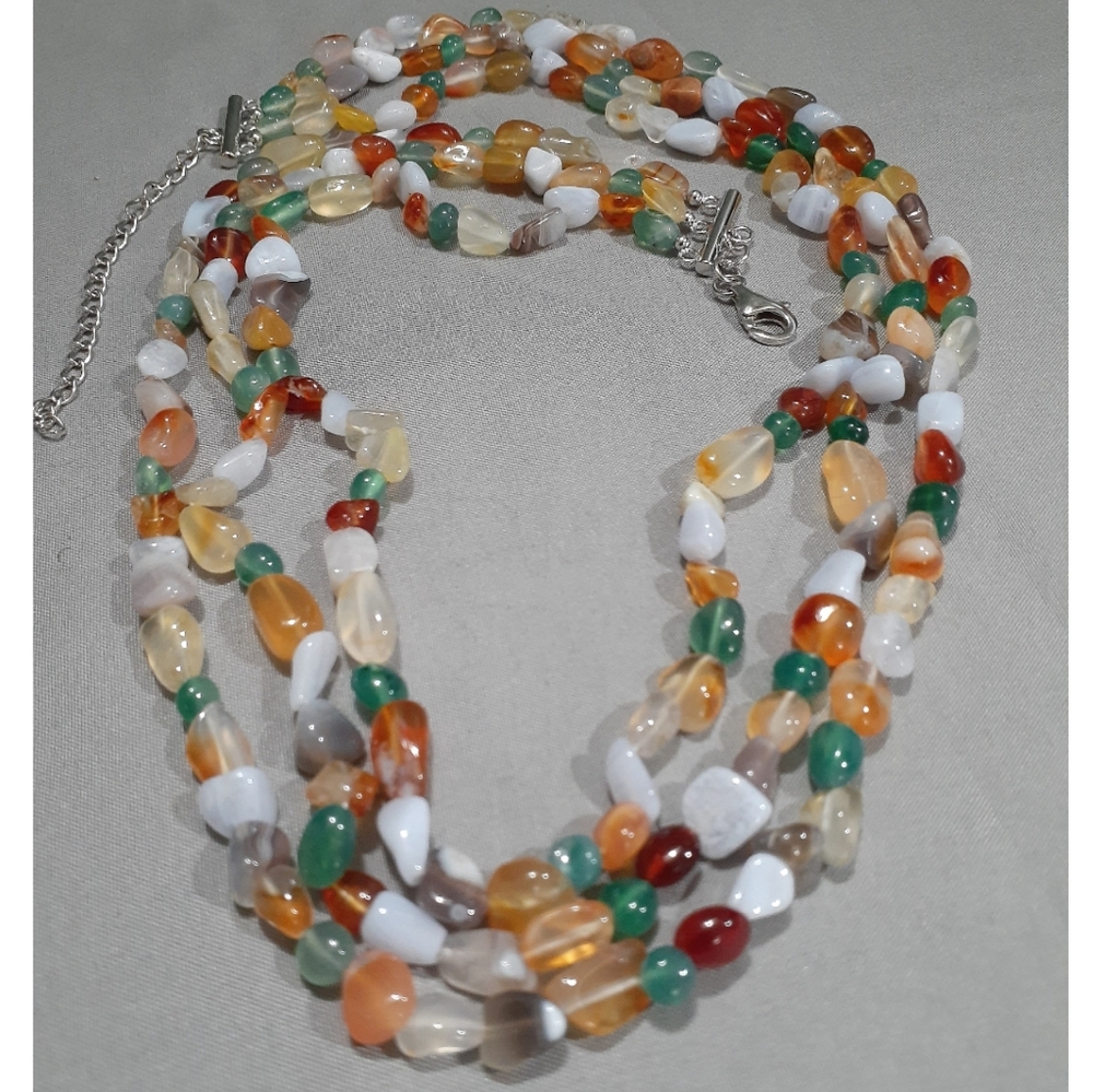 Multi-gemstone necklace